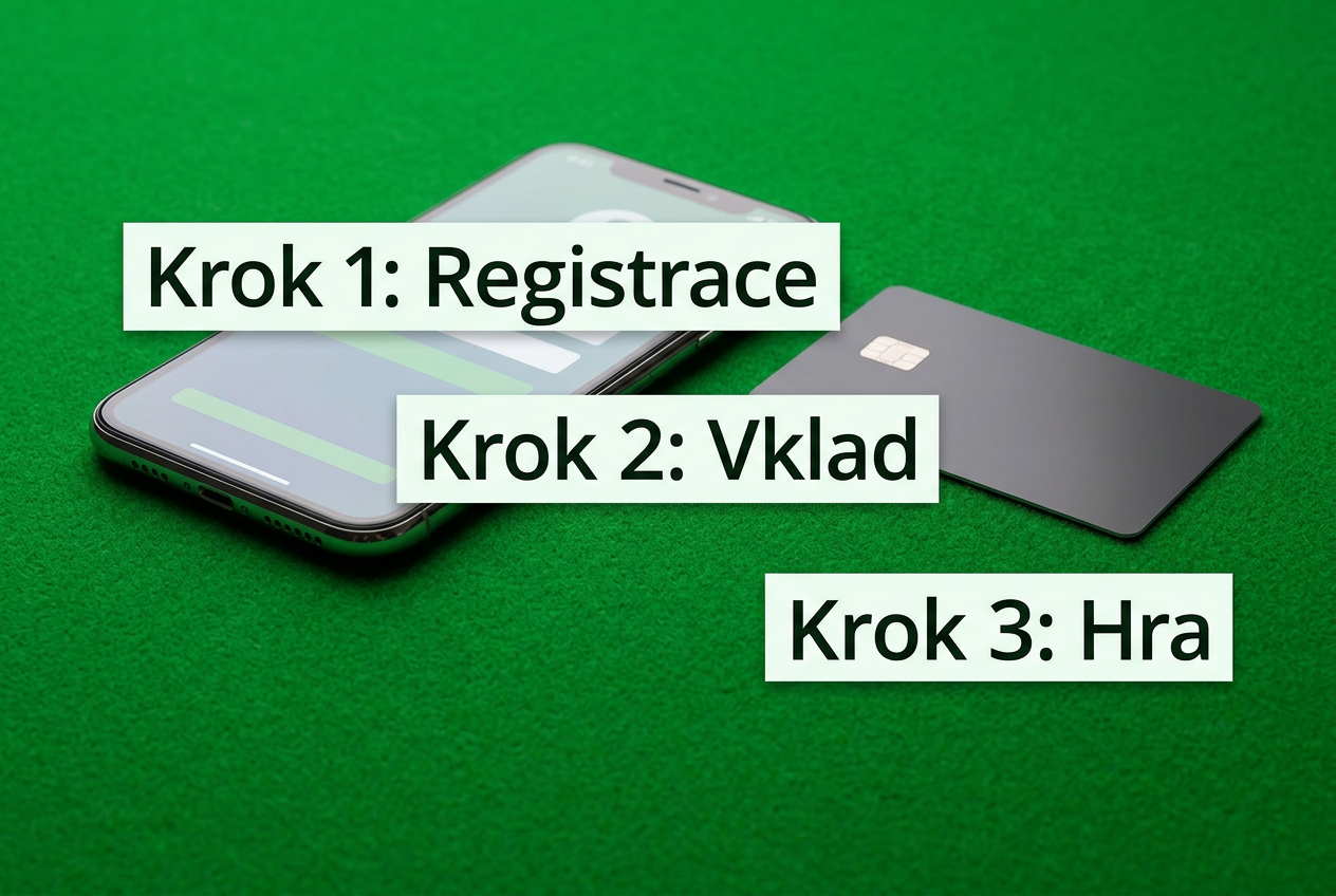 Infografika postupu vkladu do online kasina pomocí peněženky Neteller