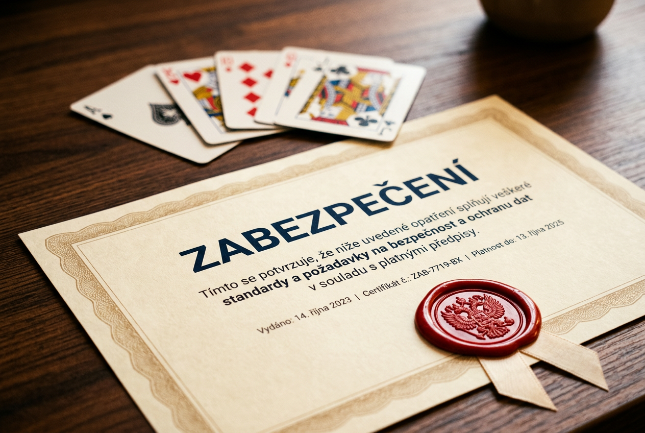 Detailní záběr na oficiální pečeť na dřevěném stole