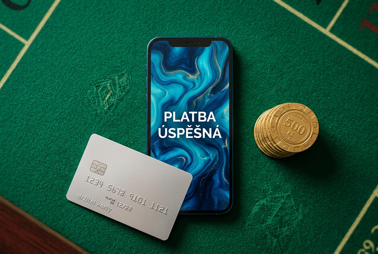 Detail platební karty a chytrého telefonu na zeleném plátně